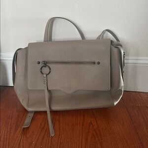 Rebecca Minkoff Taupe Leather GABBY Convertible Backpack Satchel Bag